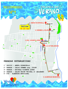 RECORRIDO 1 - COLONIA DE VERANO 2019