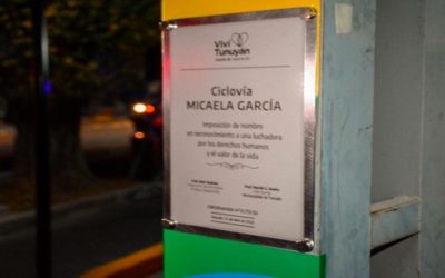 Nombraron “Micaela García”, a la ciclovía de Avenida Pellegrini