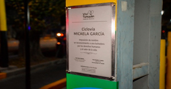Nombraron “Micaela García”, a la ciclovía de Avenida Pellegrini