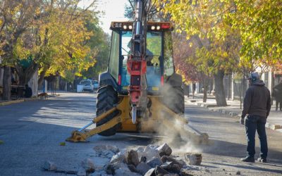 Inician las obras de urbanización sobre calle Chile