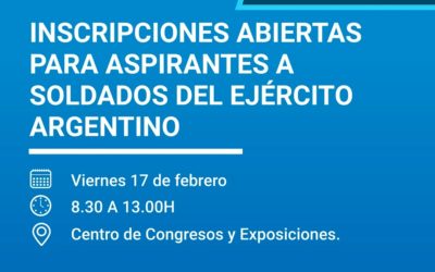 Inscripciones abiertas para aspirantes a soldados del Ejército Argentino