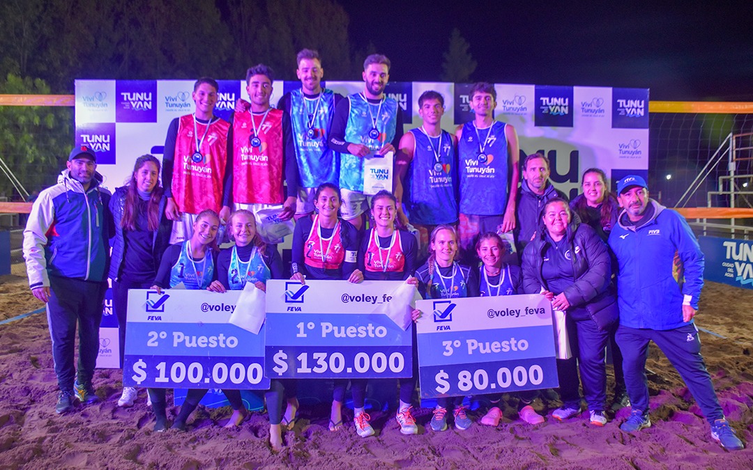 En la etapa 13 del Circuito Argentino de Beach Volley resultaron campeones Aveiro/Amieva y Najul/Lemes