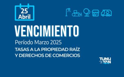 IMPORTANTE: Vencimiento Tasas Municipales MES MARZO 2025